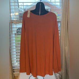 NWT Terra and Sky pink long sleeve tshirt, size 5X